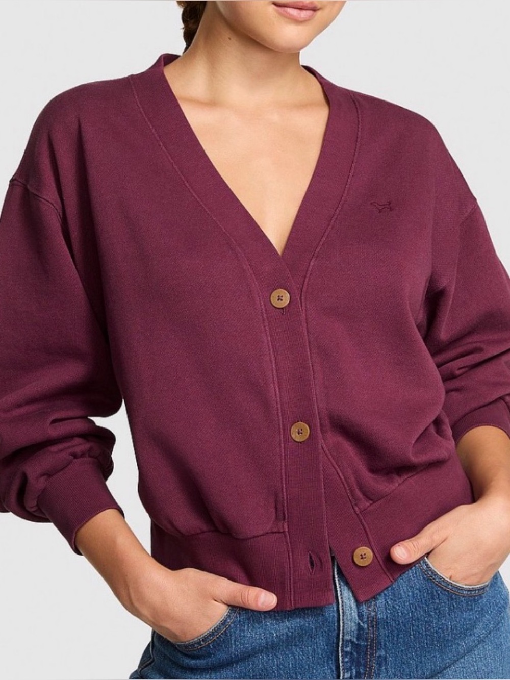 PINK Victoria’s Sectet sweatshirt cardigan size XS NWT